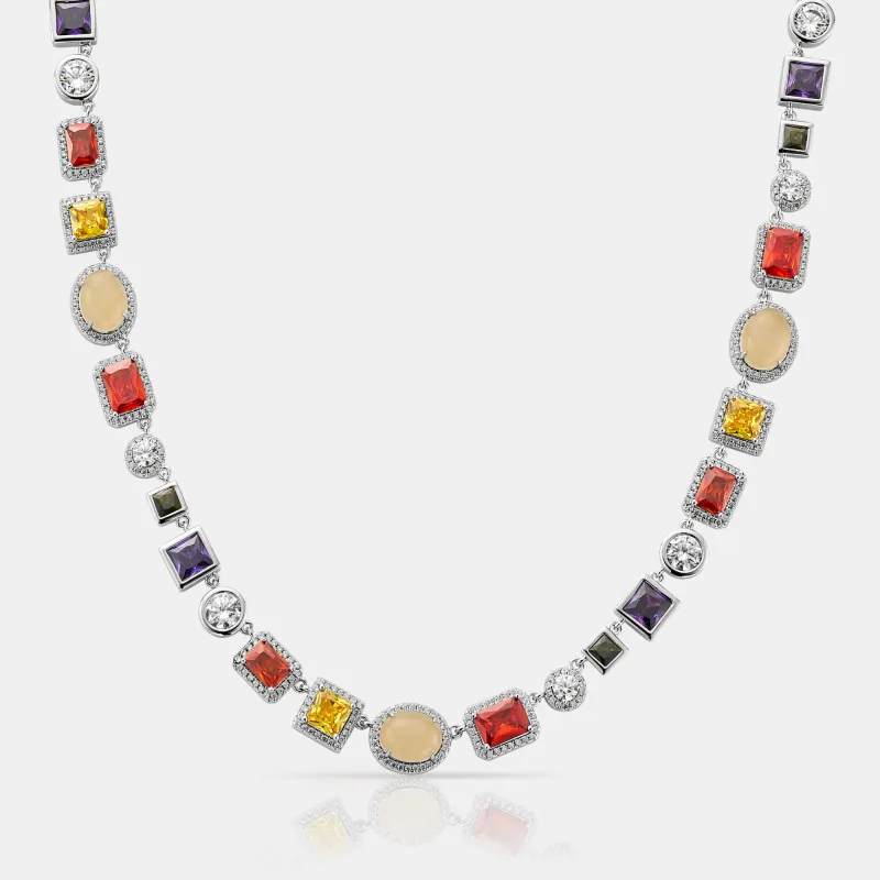 Gemstone Necklace (Silver) sold by Craftd London