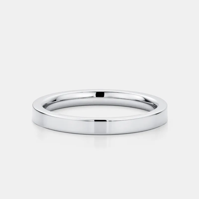 Flat Band Ring (Silver) 3mm made by Craftd London