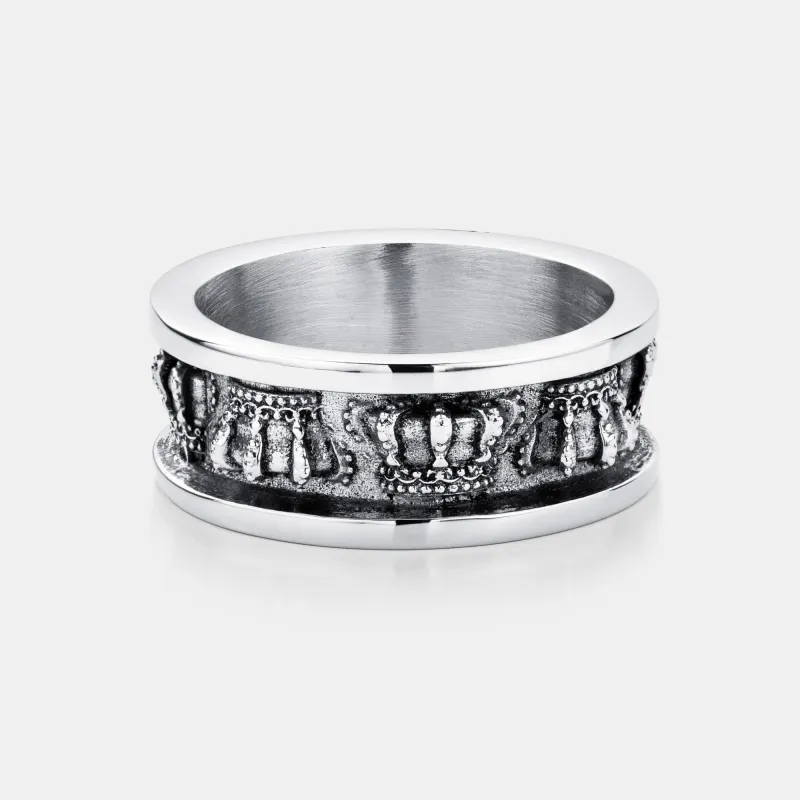 Crown Band Ring (Silver) made by Craftd London