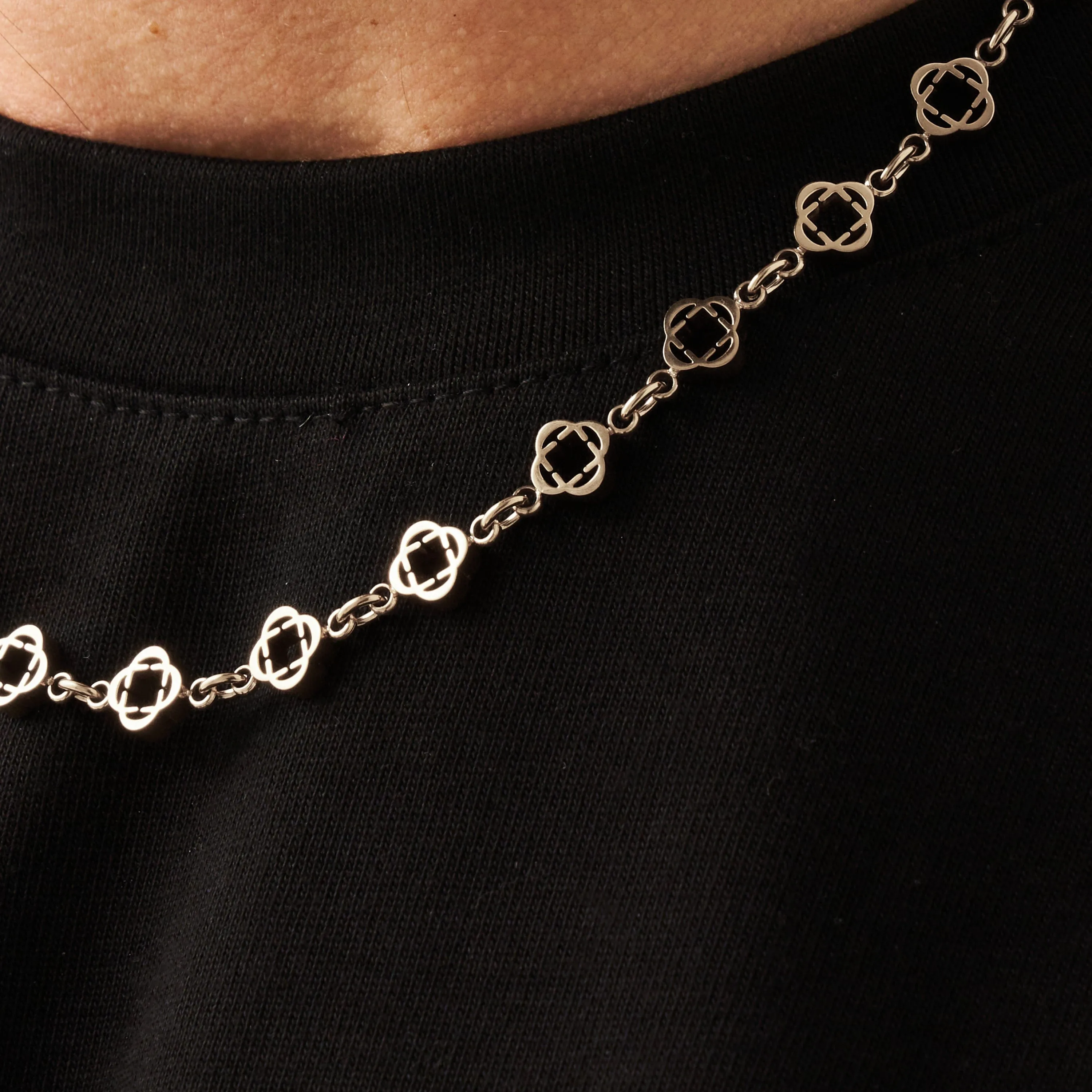 Clover Link Necklace (Silver) sold by Craftd London product image thumbnail 5