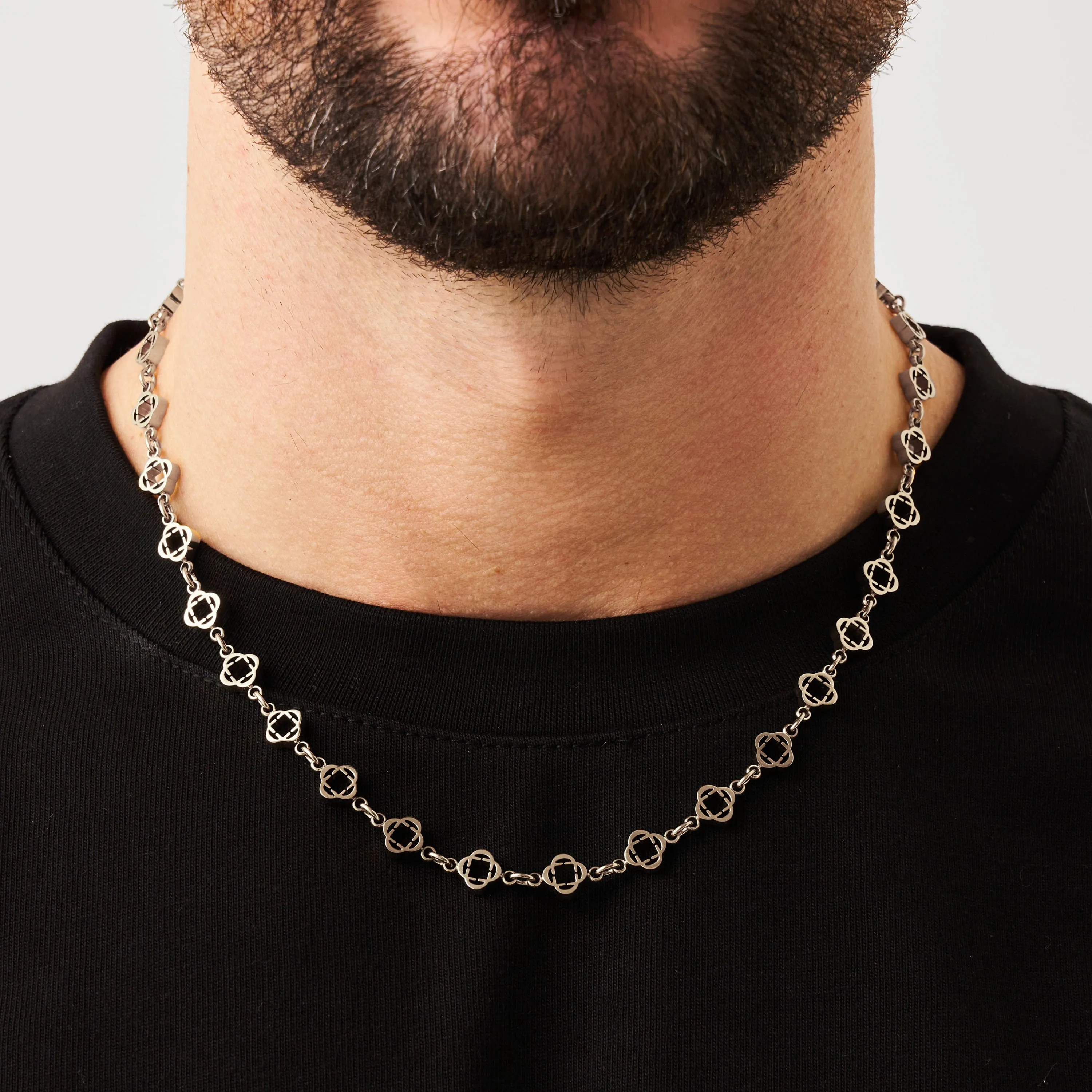 Clover Link Necklace (Silver) sold by Craftd London product image thumbnail 3
