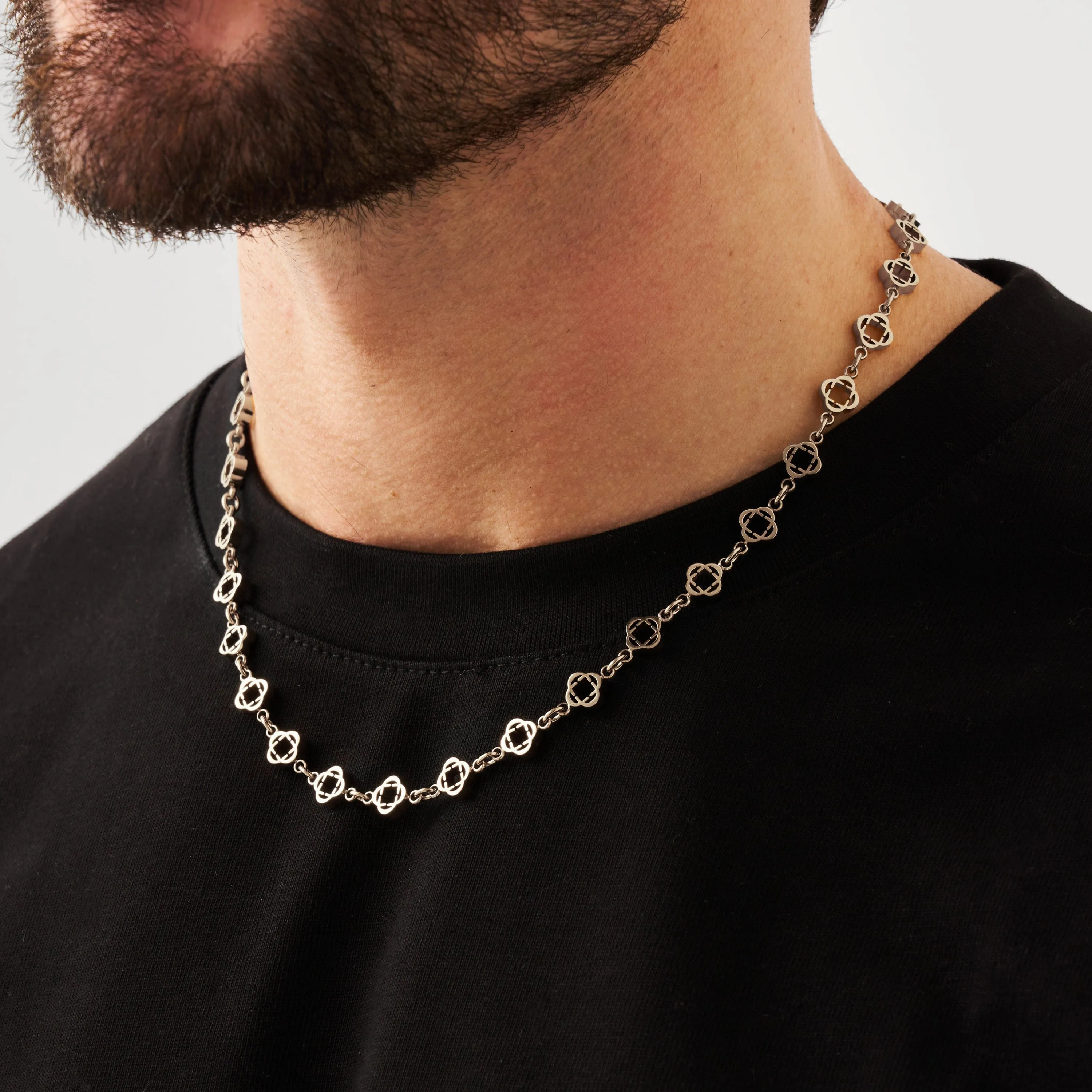 Clover Link Necklace (Silver) sold by Craftd London product image thumbnail 4