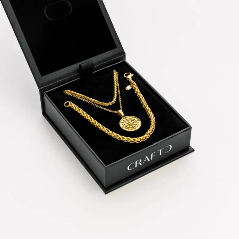 Compass Gift Set (Gold) sold by Craftd London