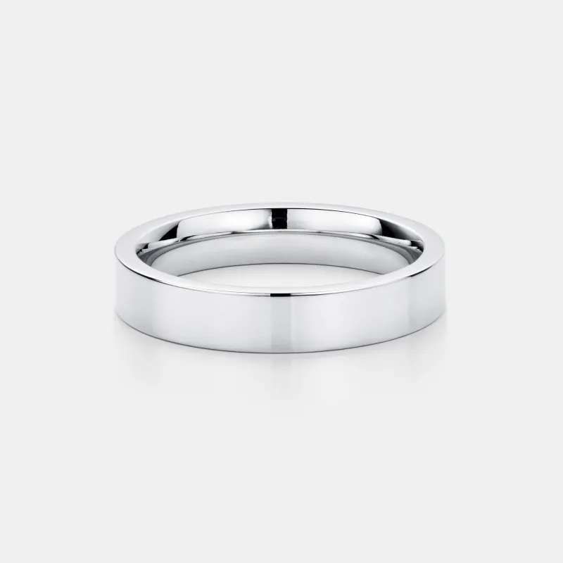 Flat Band Ring (Silver) 5mm sold by Craftd London