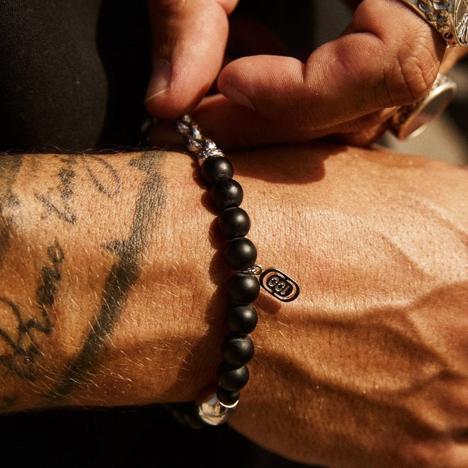 Chained Bead Bracelet (Silver) sold by Craftd London product image thumbnail 3