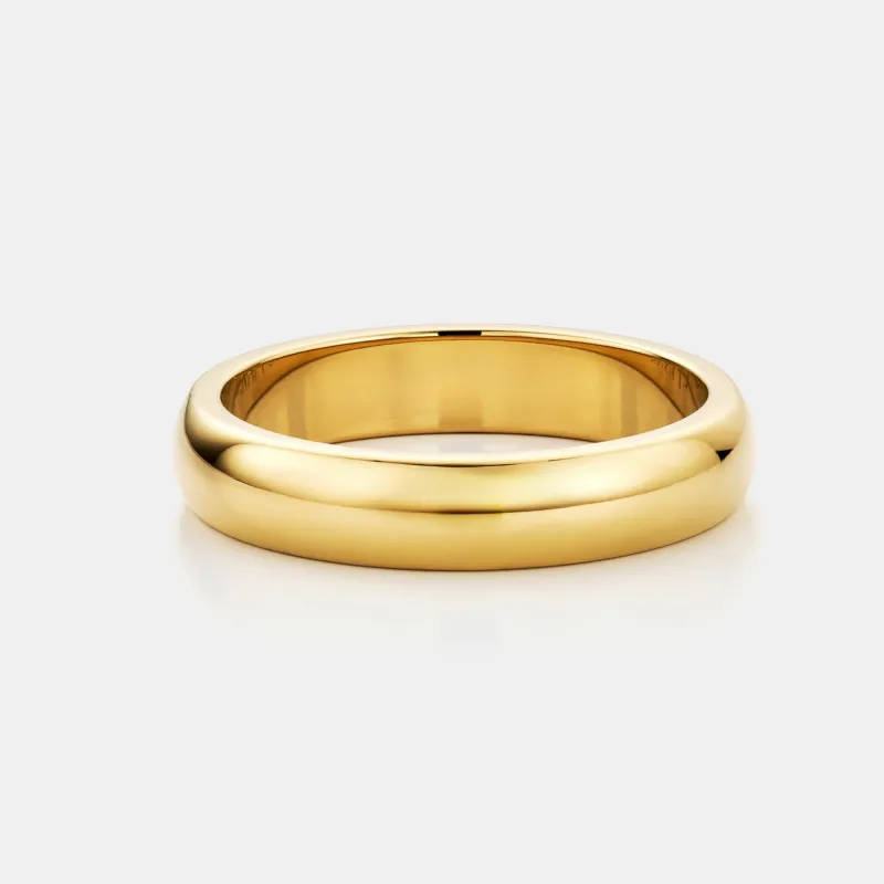 Round Band Ring (Gold) 5mm sold by Craftd London
