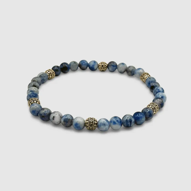 Sodalite Stone Bracelet (Gold) sold by Craftd London