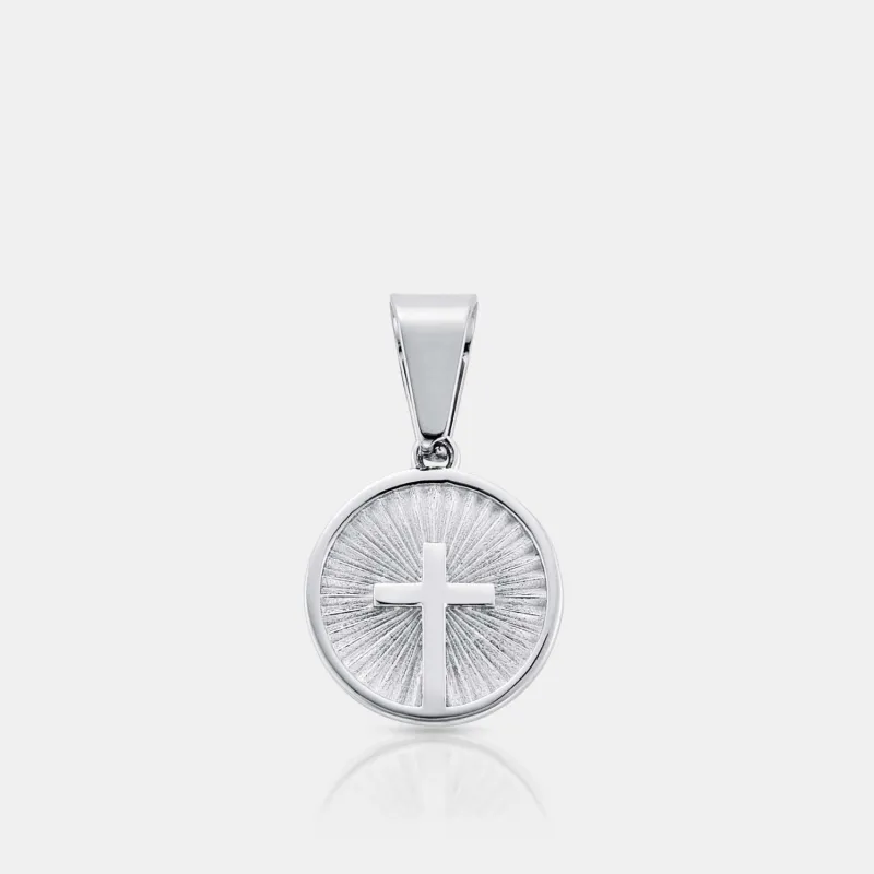 Circle Cross Pendant (Silver) made by Craftd London