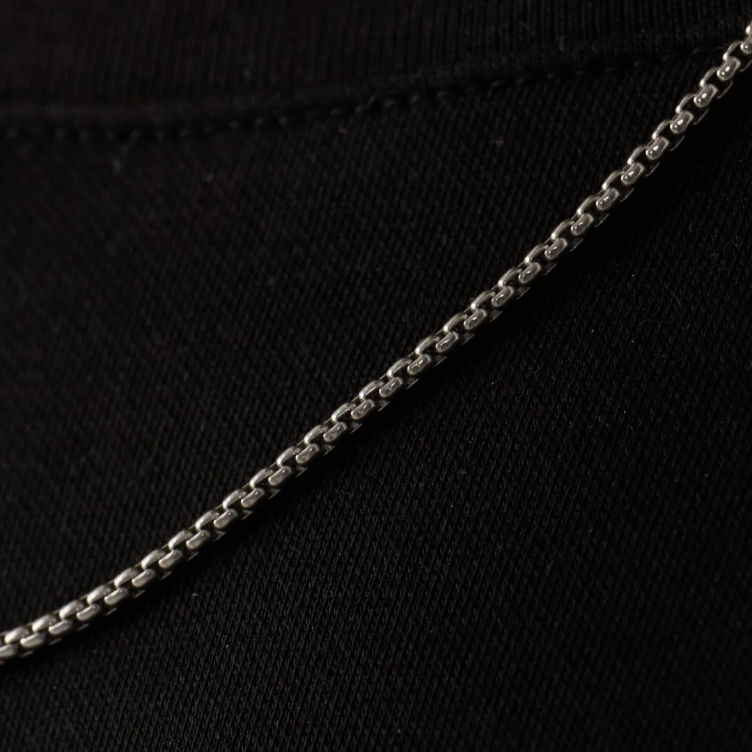 Round Box Chain (Silver) 2mm sold by Craftd London product image thumbnail 5