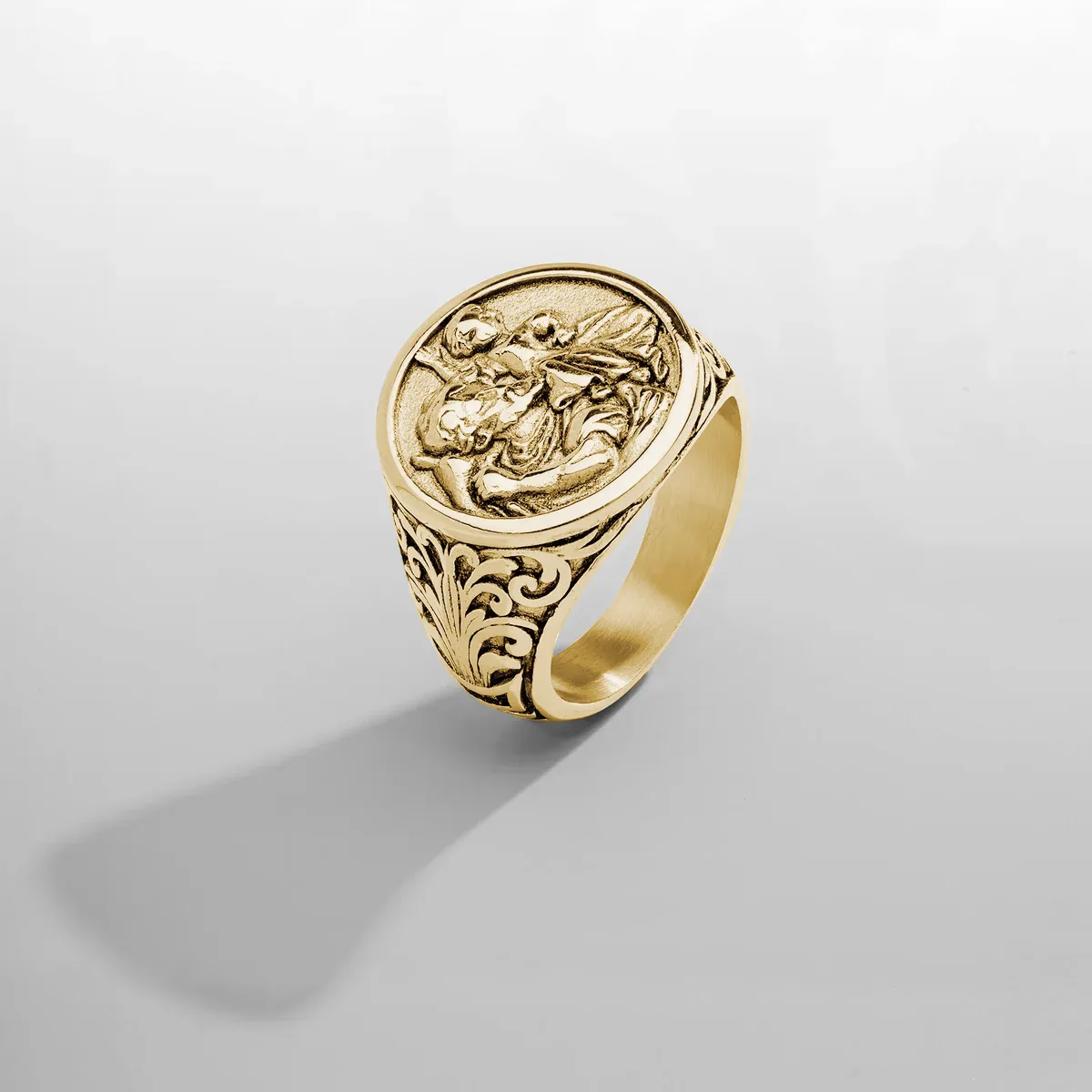 St. Christopher Ring (Gold) sold by Craftd London