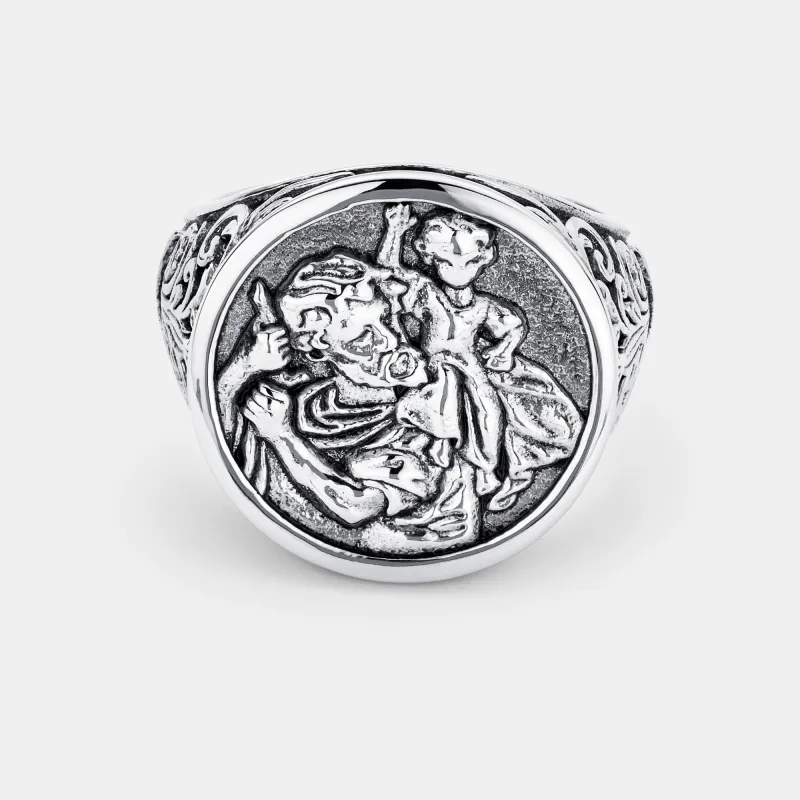 St. Christopher Ring (Silver) sold by Craftd London