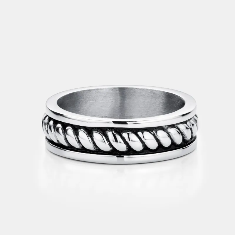 Rope Ring (Silver) sold by Craftd London