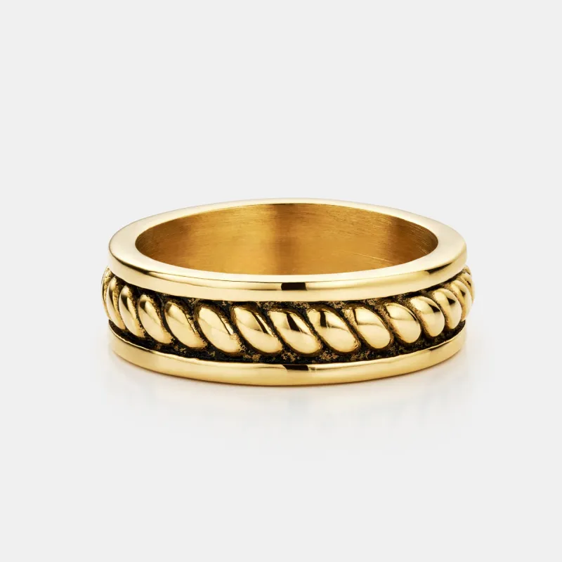 Rope Ring (Gold) sold by Craftd London