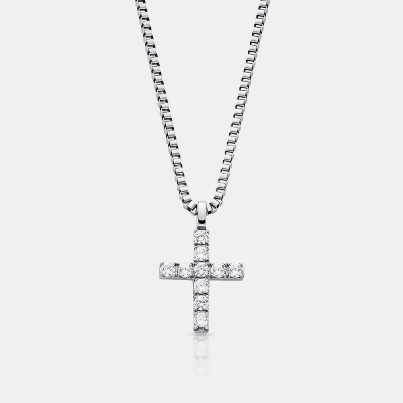 Iced Cross (Silver) sold by Craftd London