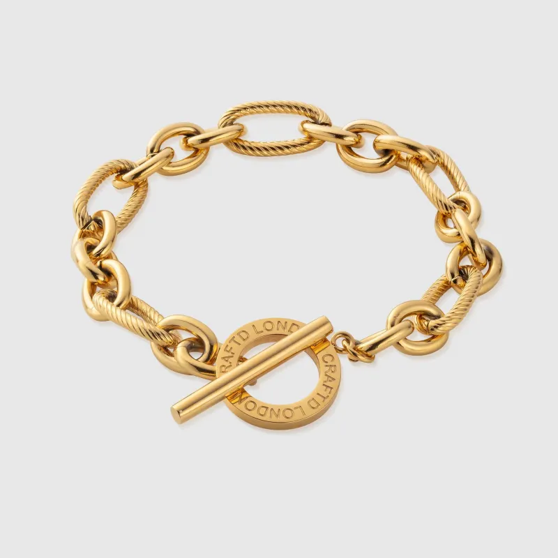 Toggle Milan Bracelet (Gold) made by Craftd London