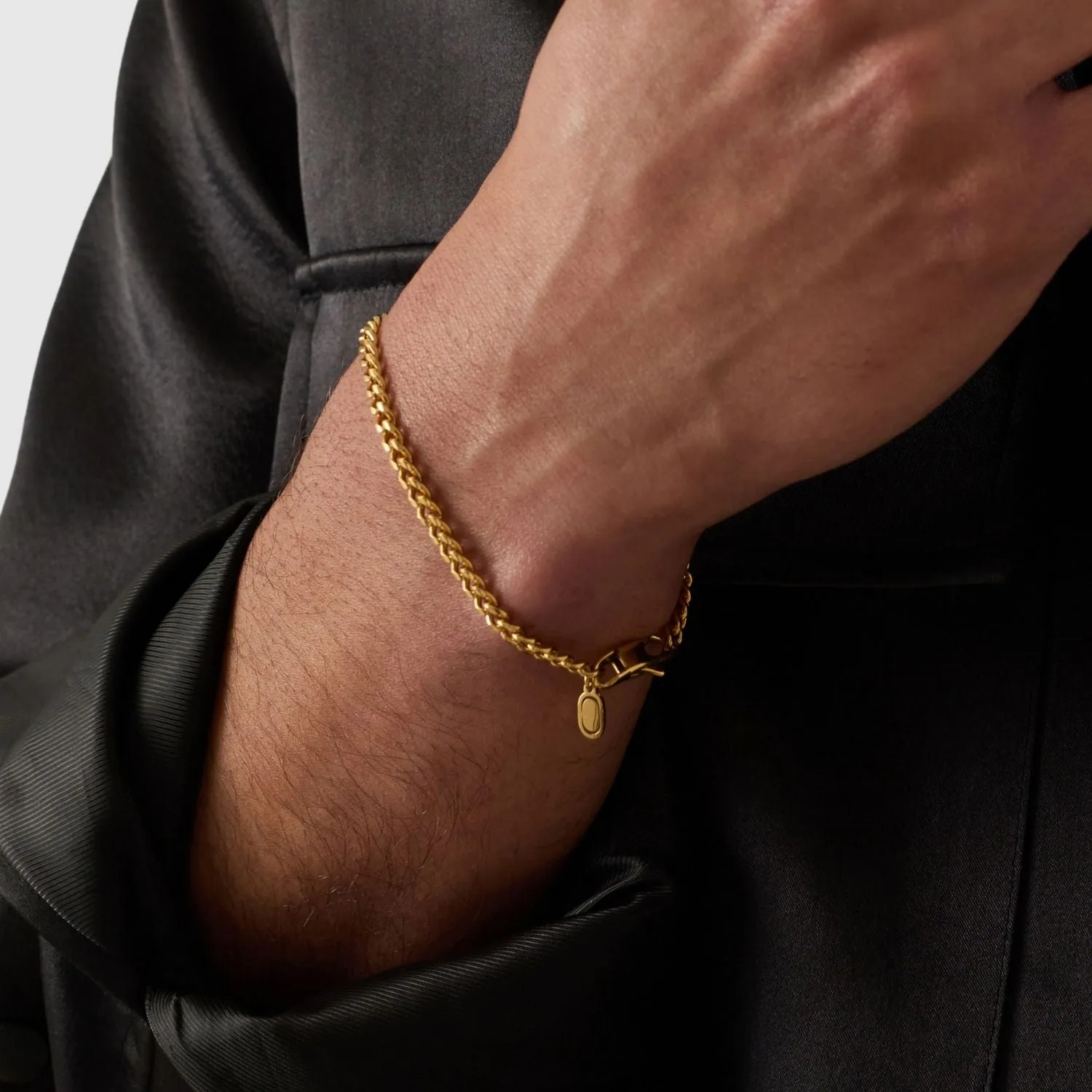 Wheat Bracelet (Gold) 5mm sold by Craftd London product image thumbnail 4