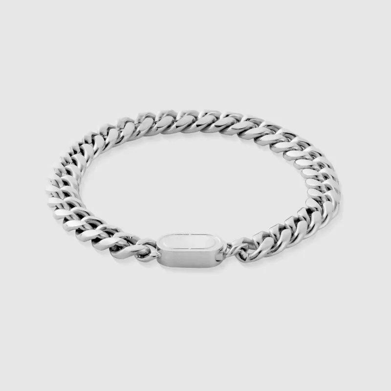 Cuban Bracelet (Silver) 8mm sold by Craftd London