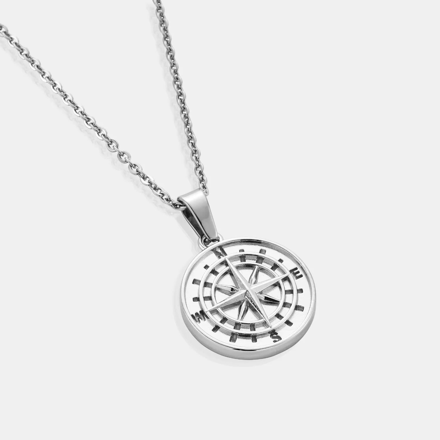 Compass Pendant (Silver) sold by Craftd London product image thumbnail 4