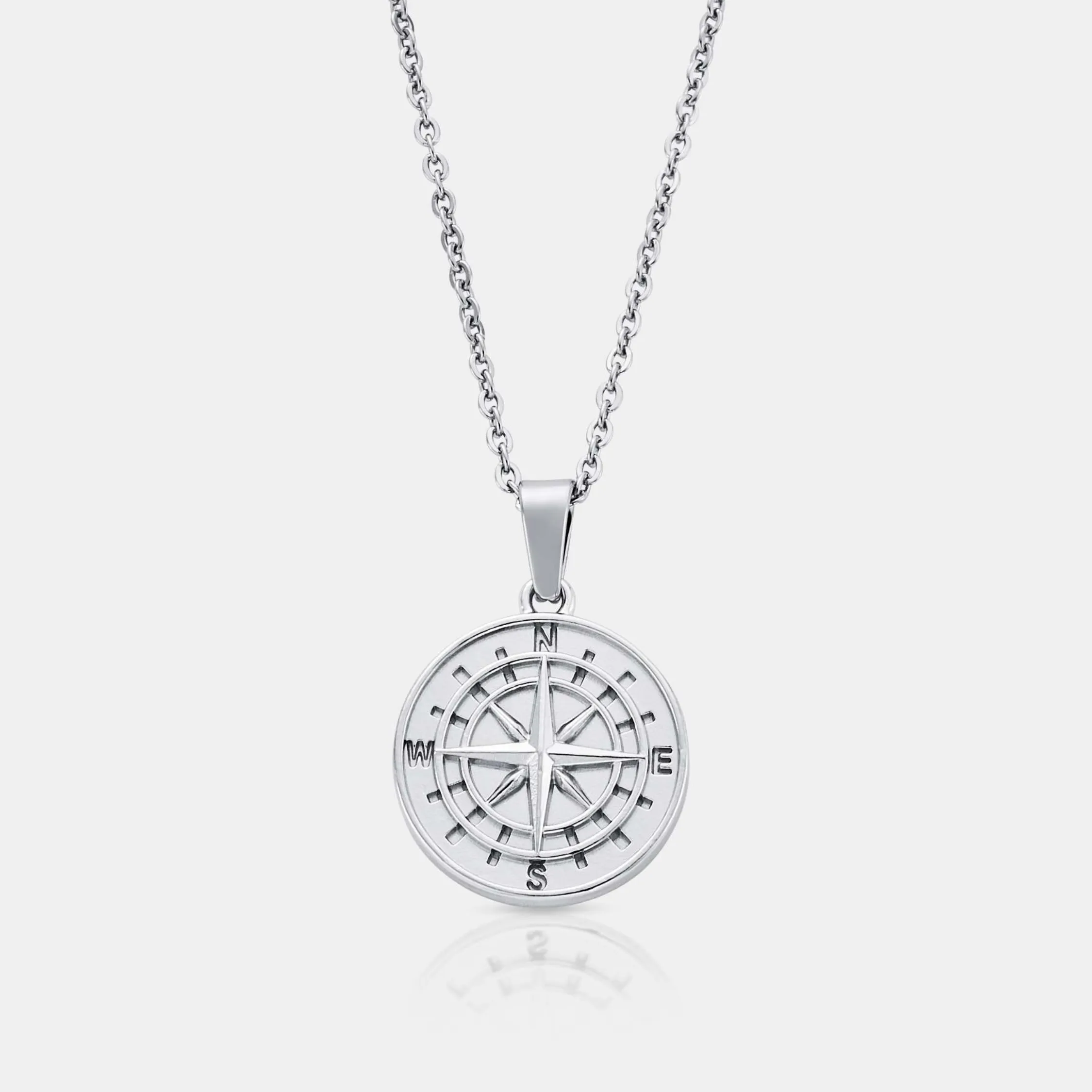 Compass Pendant (Silver) sold by Craftd London