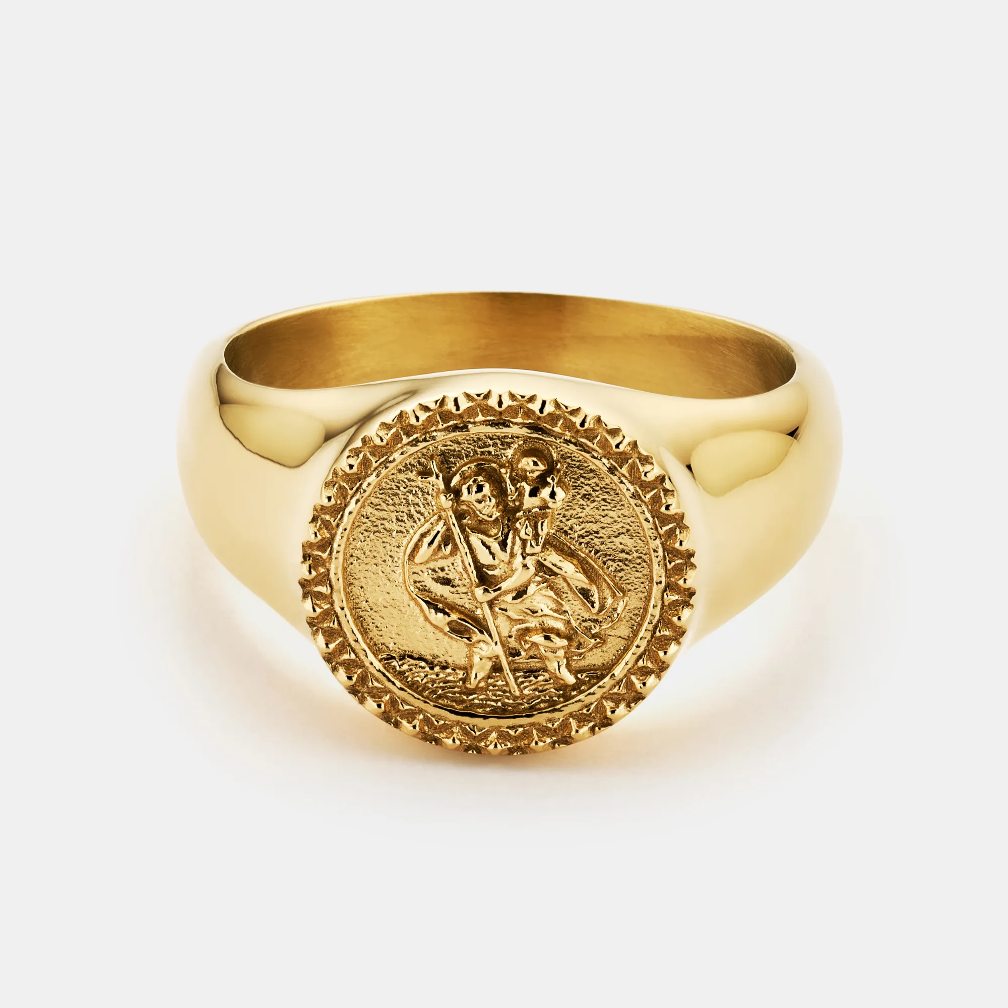 St. Christopher Signet Ring (Gold) sold by Craftd London