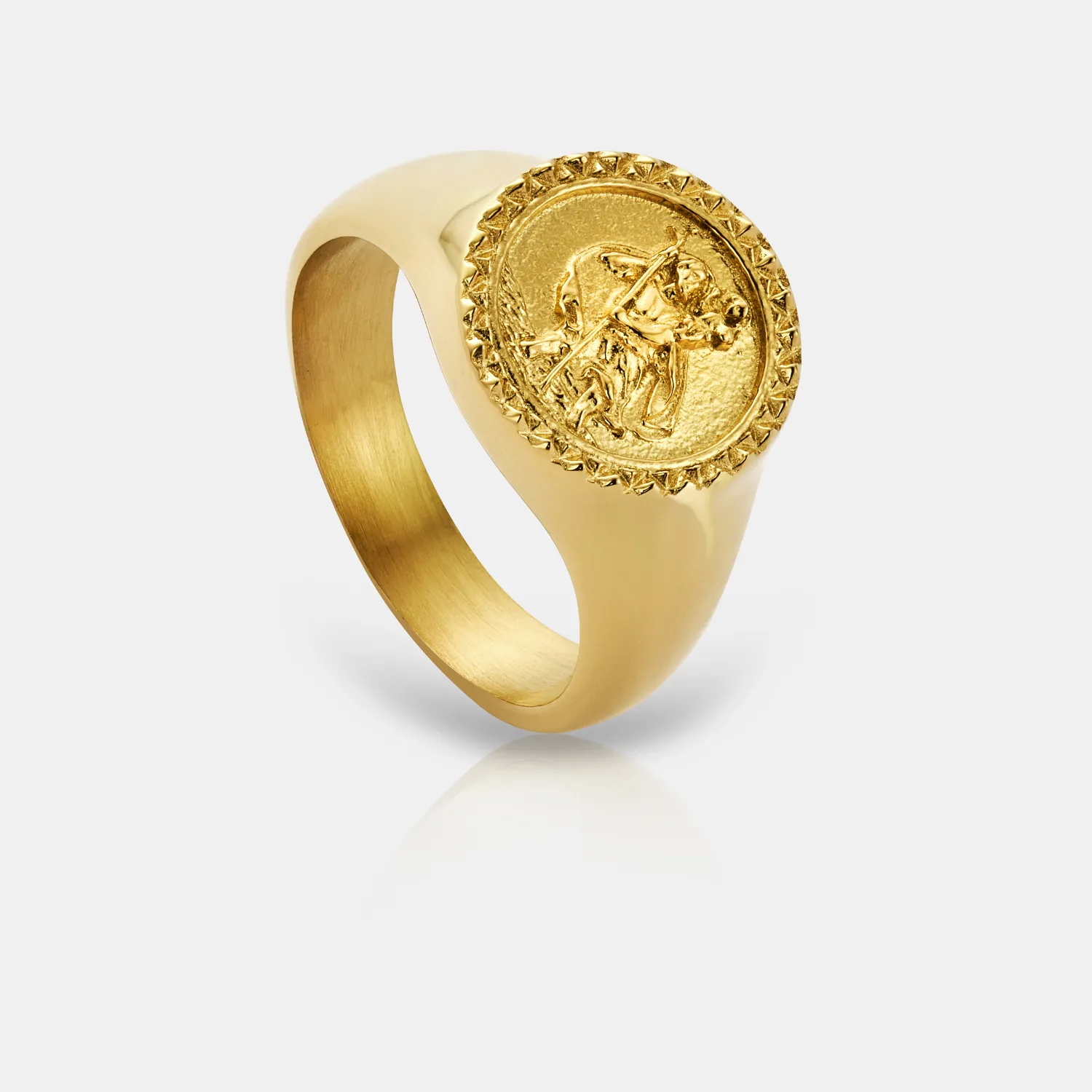 St. Christopher Signet Ring (Gold) sold by Craftd London product image thumbnail 2