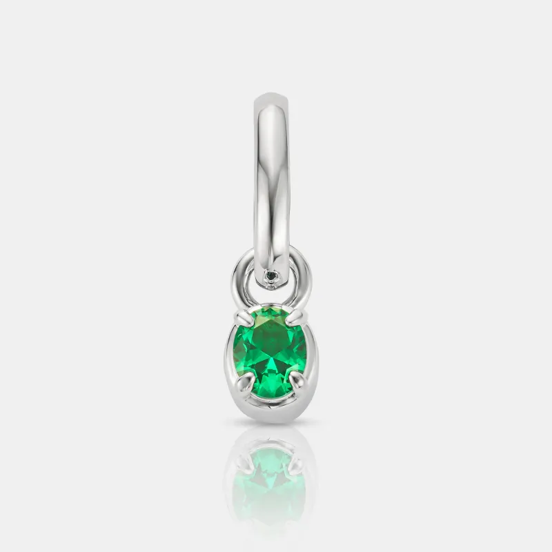 Mini Emerald Oval (Silver) sold by Craftd London