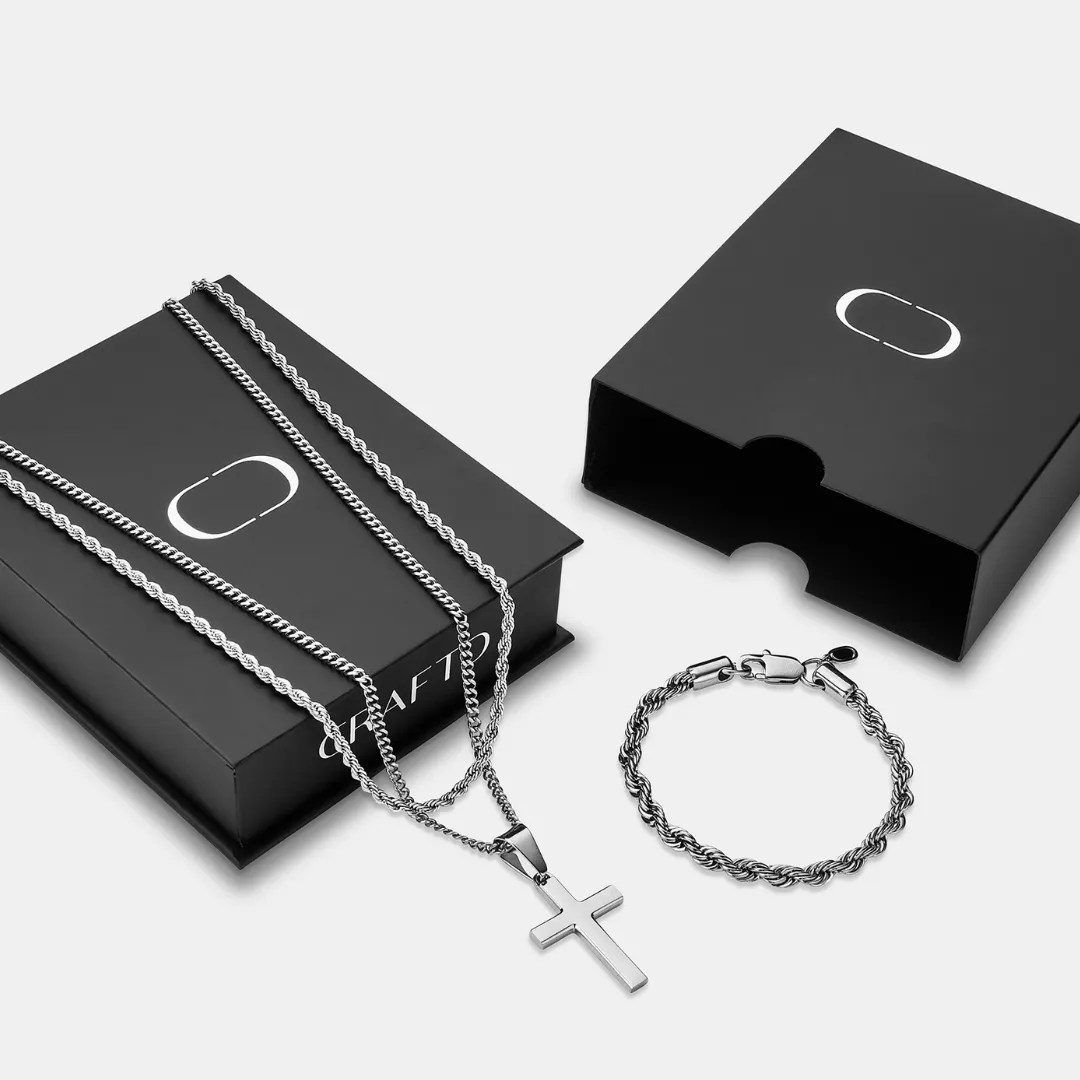 Classic Cross Gift Set (Silver) sold by Craftd London product image thumbnail 2