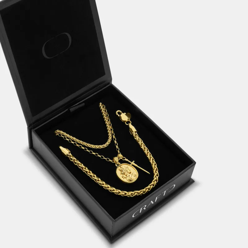 Achilles Gift Set (Gold) made by Craftd London