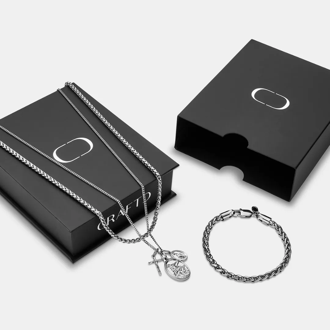Jesus & Mary Gift Set (Silver) sold by Craftd London product image thumbnail 2