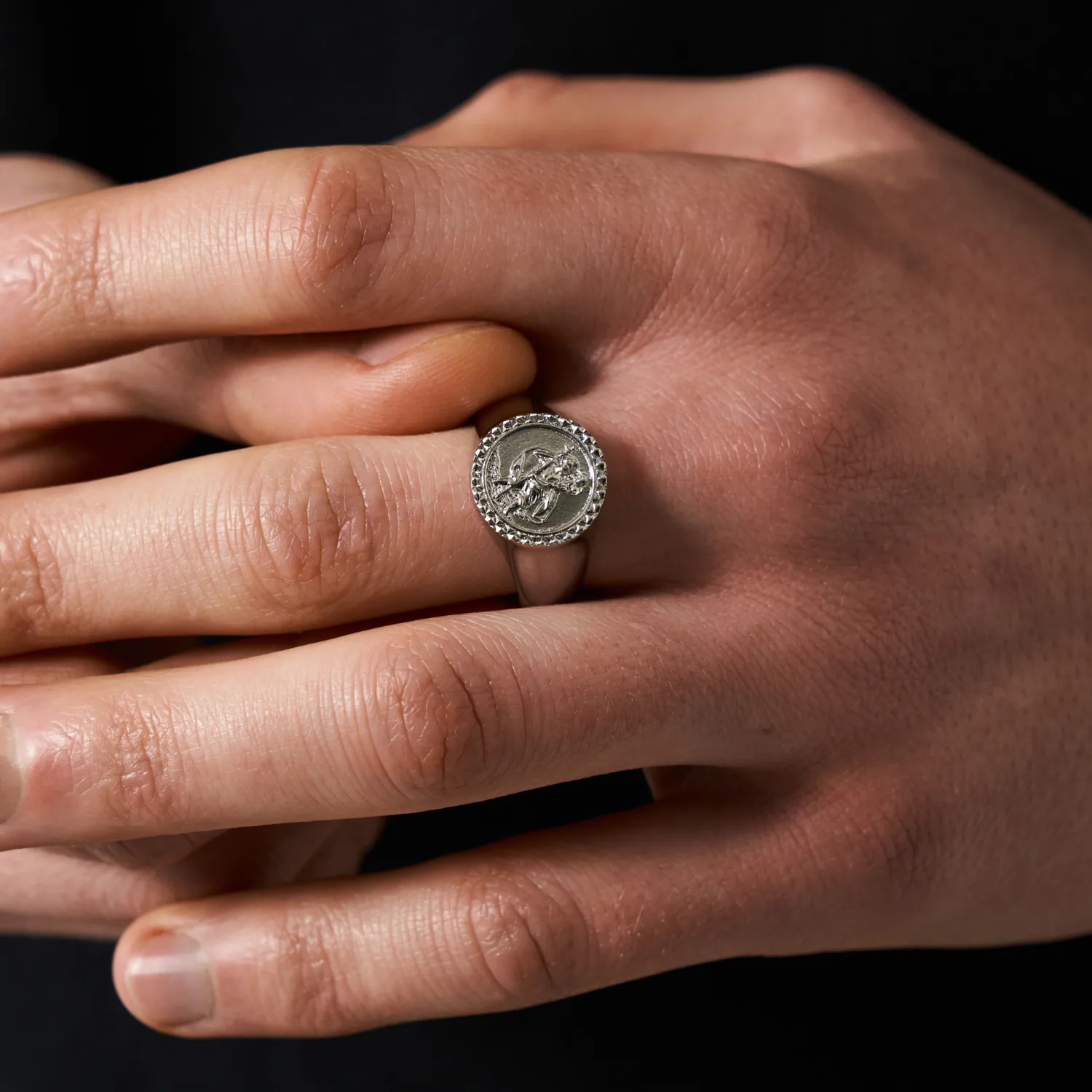 St. Christopher Signet Ring (Silver) sold by Craftd London product image thumbnail 4