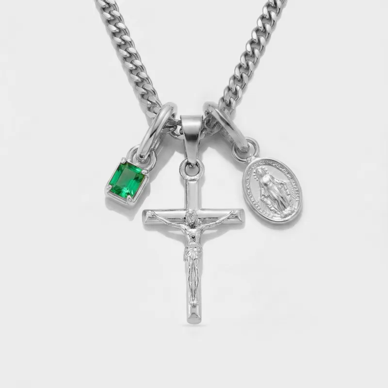 Build Your Own Pendant (Silver) | Emerald Stone sold by Craftd London