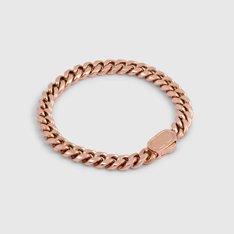 Cuban Bracelet (Rose Gold) 8mm made by Craftd London