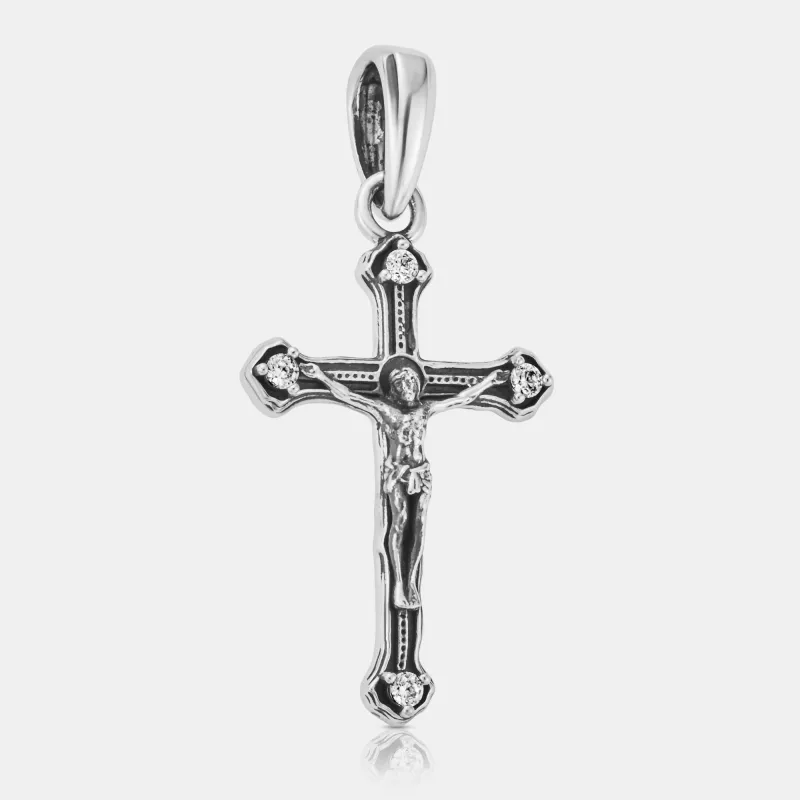 Melted Crucifix (Silver) | Sterling Silver made by Craftd London