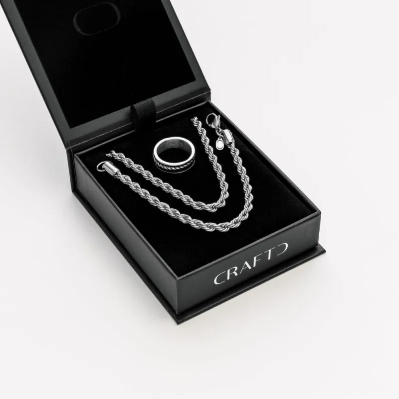 Rope Gift Set (Silver) made by Craftd London