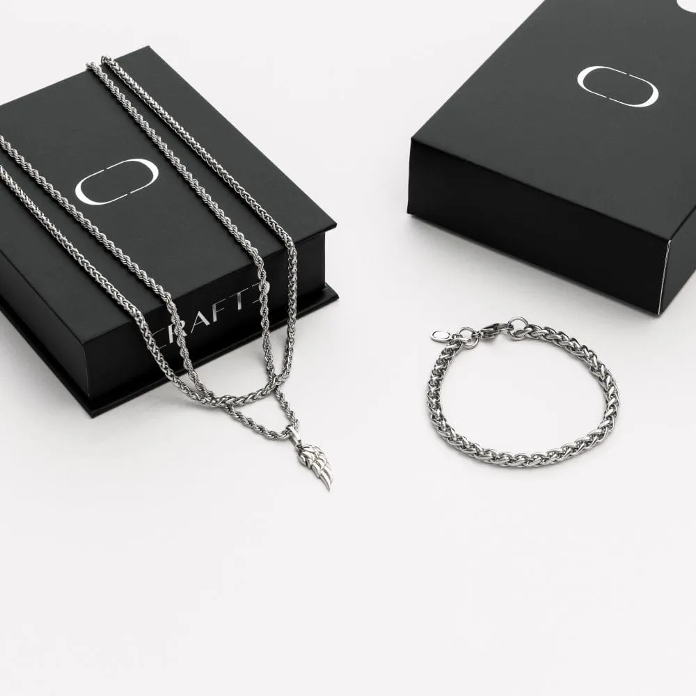 Wing Gift Set (Silver) sold by Craftd London product image thumbnail 2