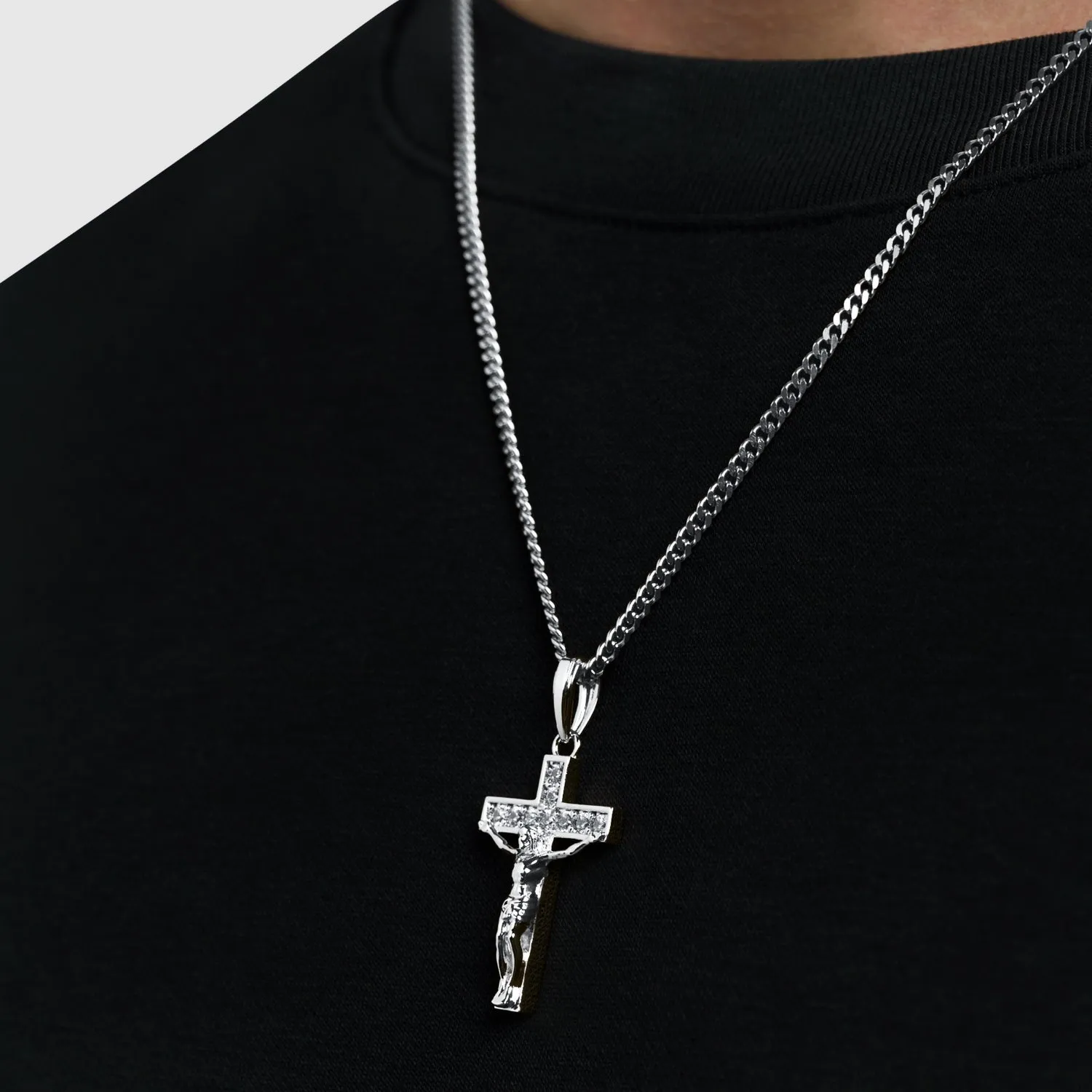 Iced Crucifix (Silver) sold by Craftd London product image thumbnail 3