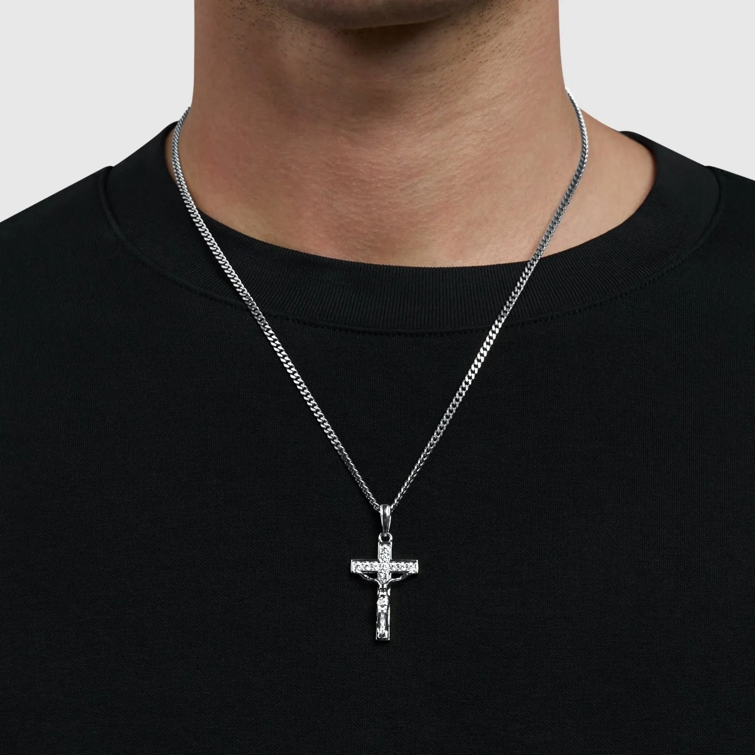 Iced Crucifix (Silver) sold by Craftd London product image thumbnail 2