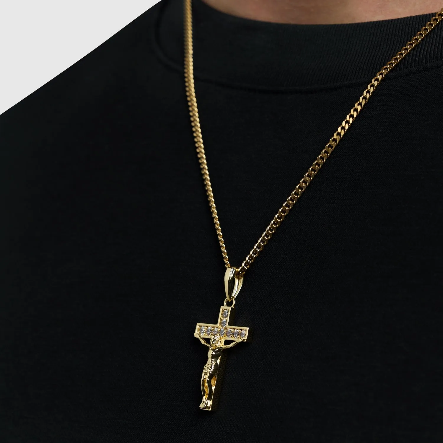 Iced Crucifix (Gold) sold by Craftd London product image thumbnail 3