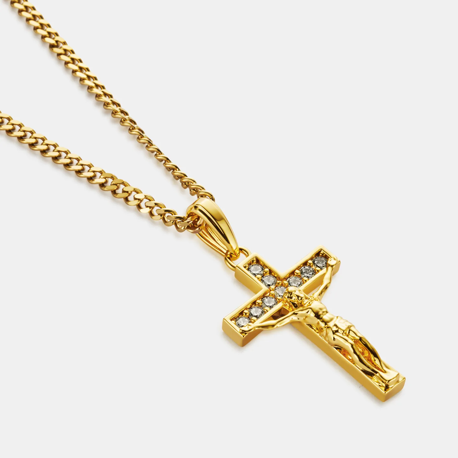 Iced Crucifix (Gold) sold by Craftd London product image thumbnail 4