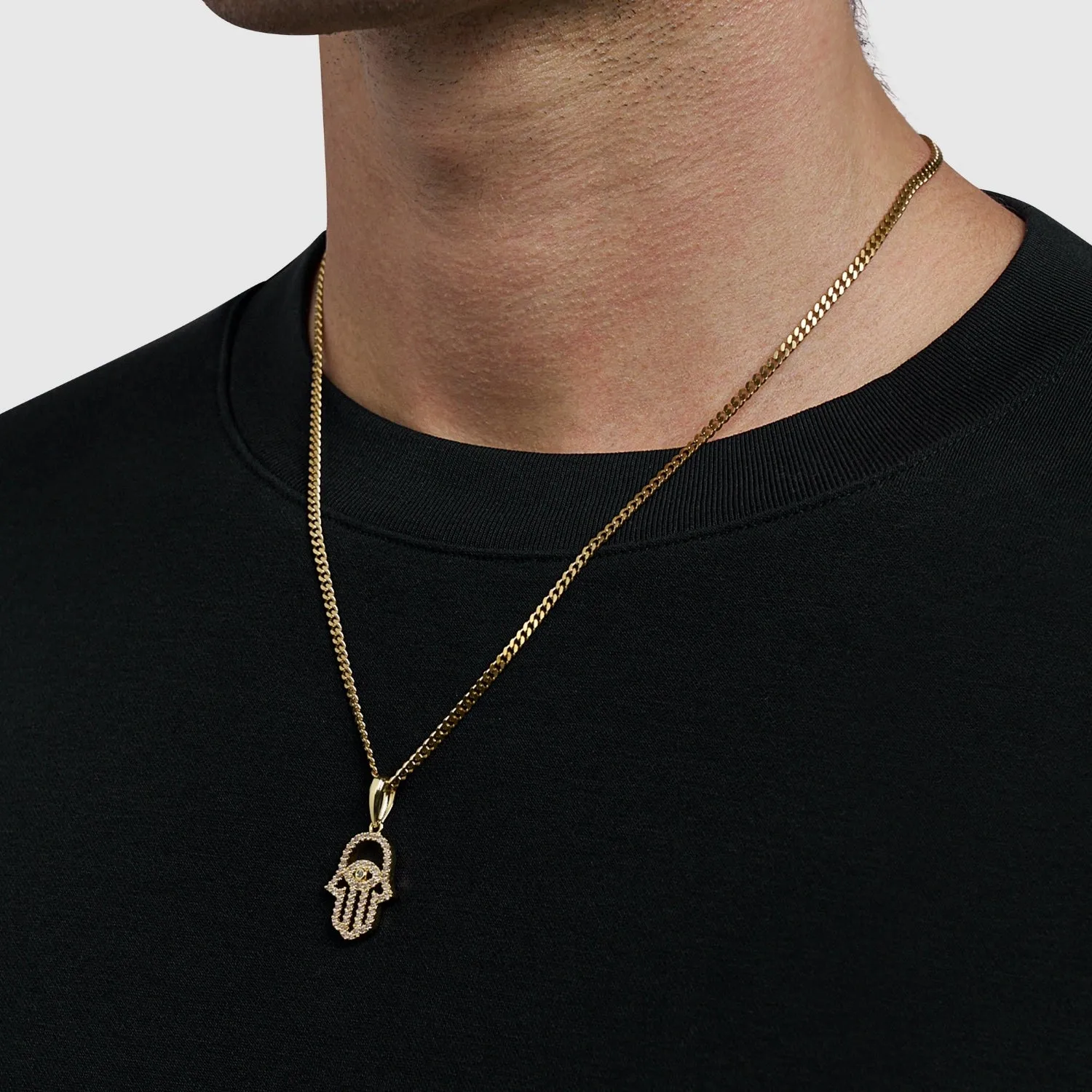Iced Hamsa (Gold) sold by Craftd London product image thumbnail 5