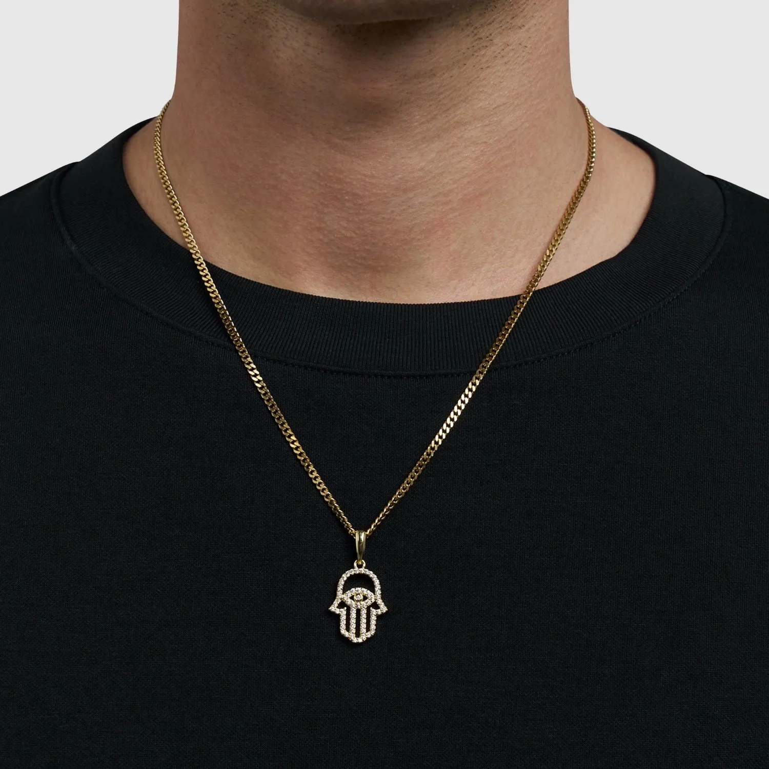 Iced Hamsa (Gold) sold by Craftd London product image thumbnail 2
