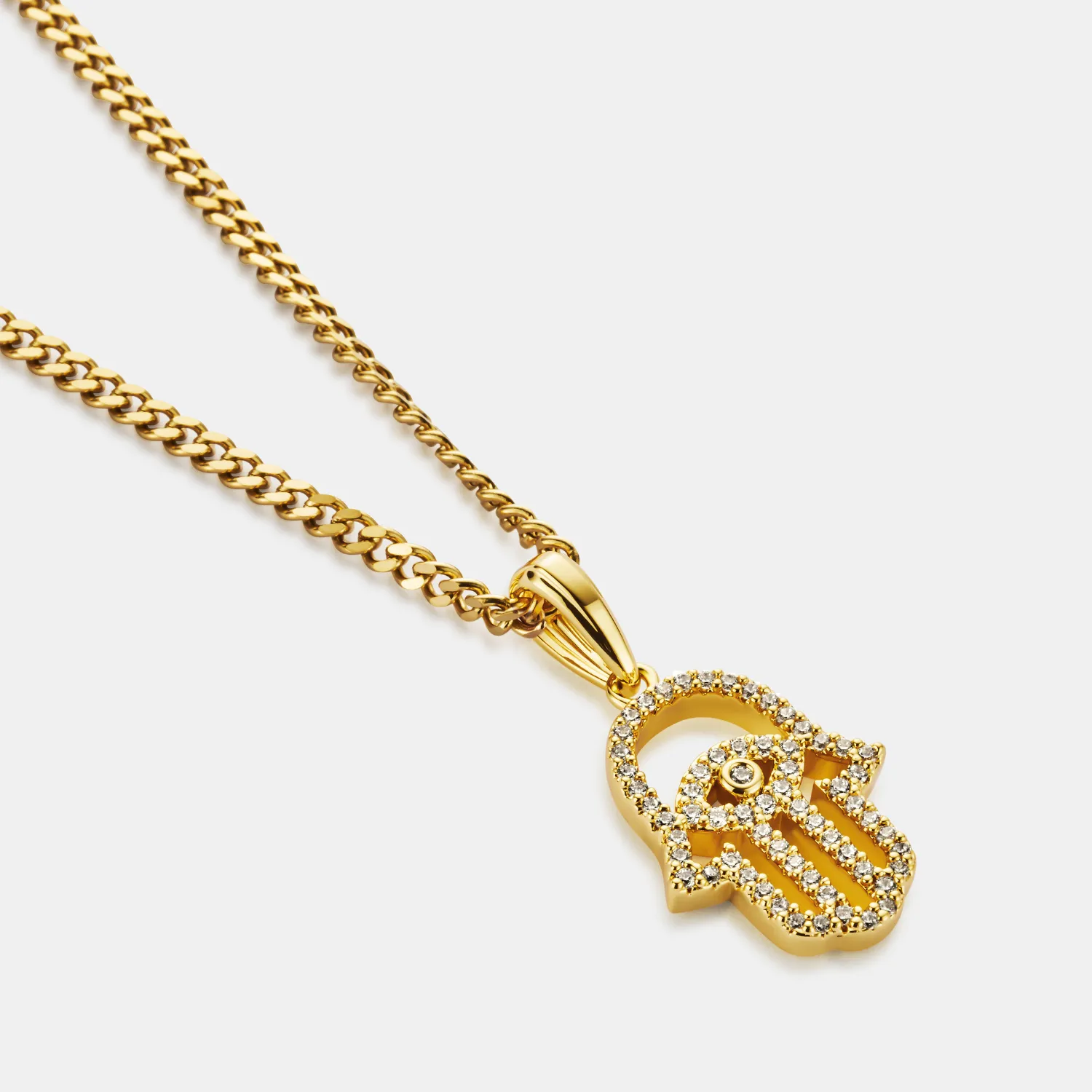 Iced Hamsa (Gold) sold by Craftd London product image thumbnail 4
