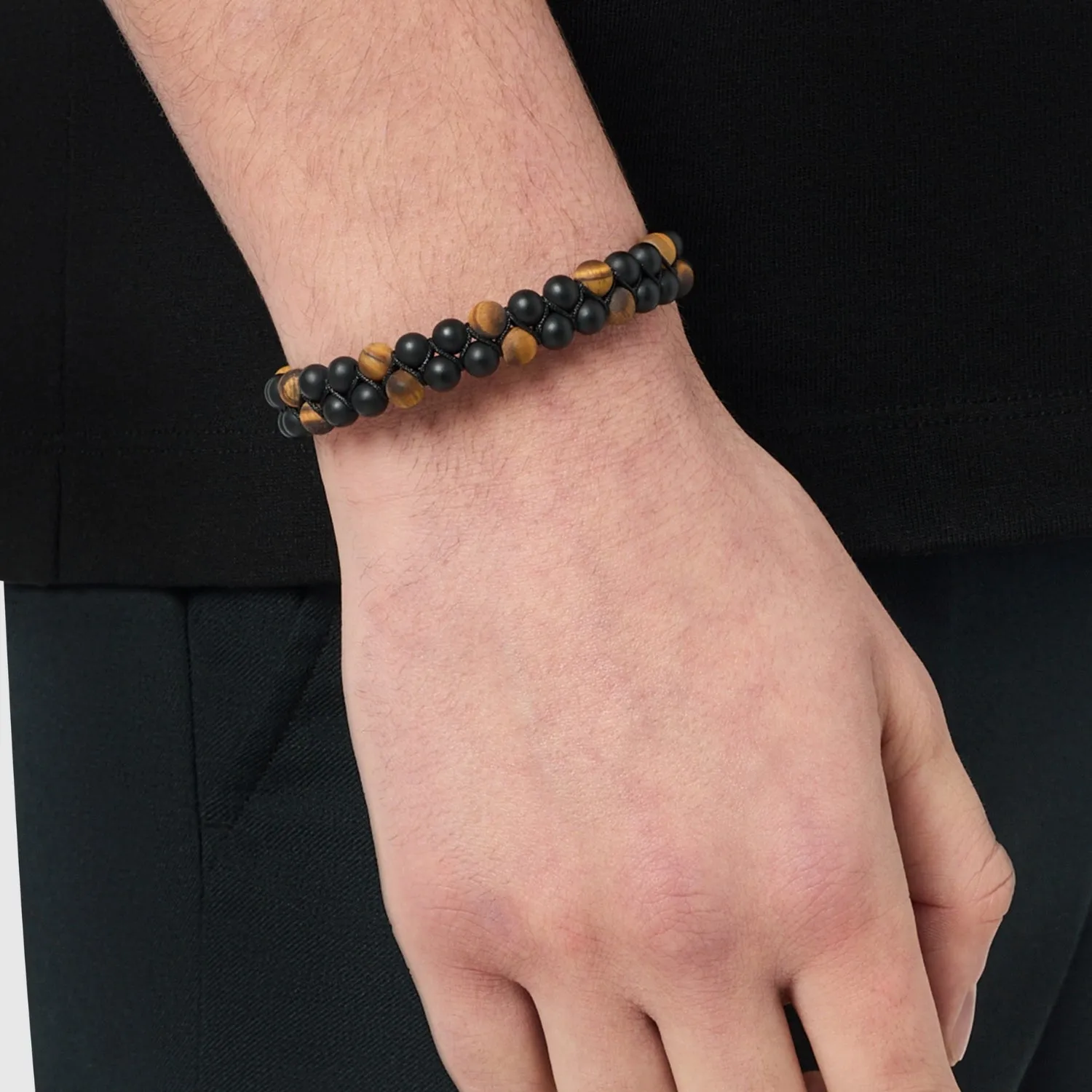 Onyx Stack Bead Bracelet sold by Craftd London product image thumbnail 2