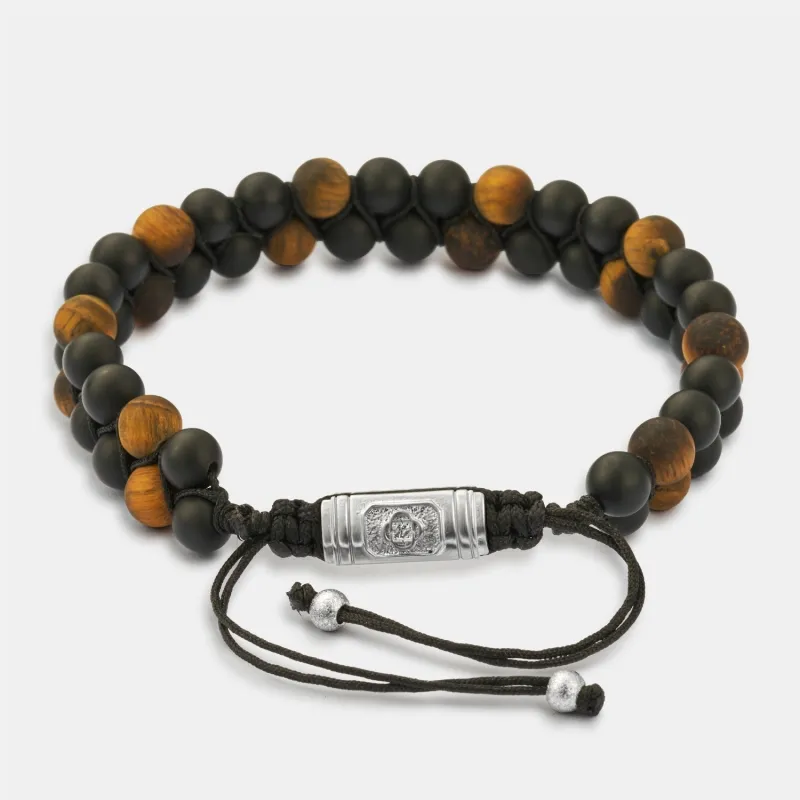Onyx Stack Bead Bracelet made by Craftd London