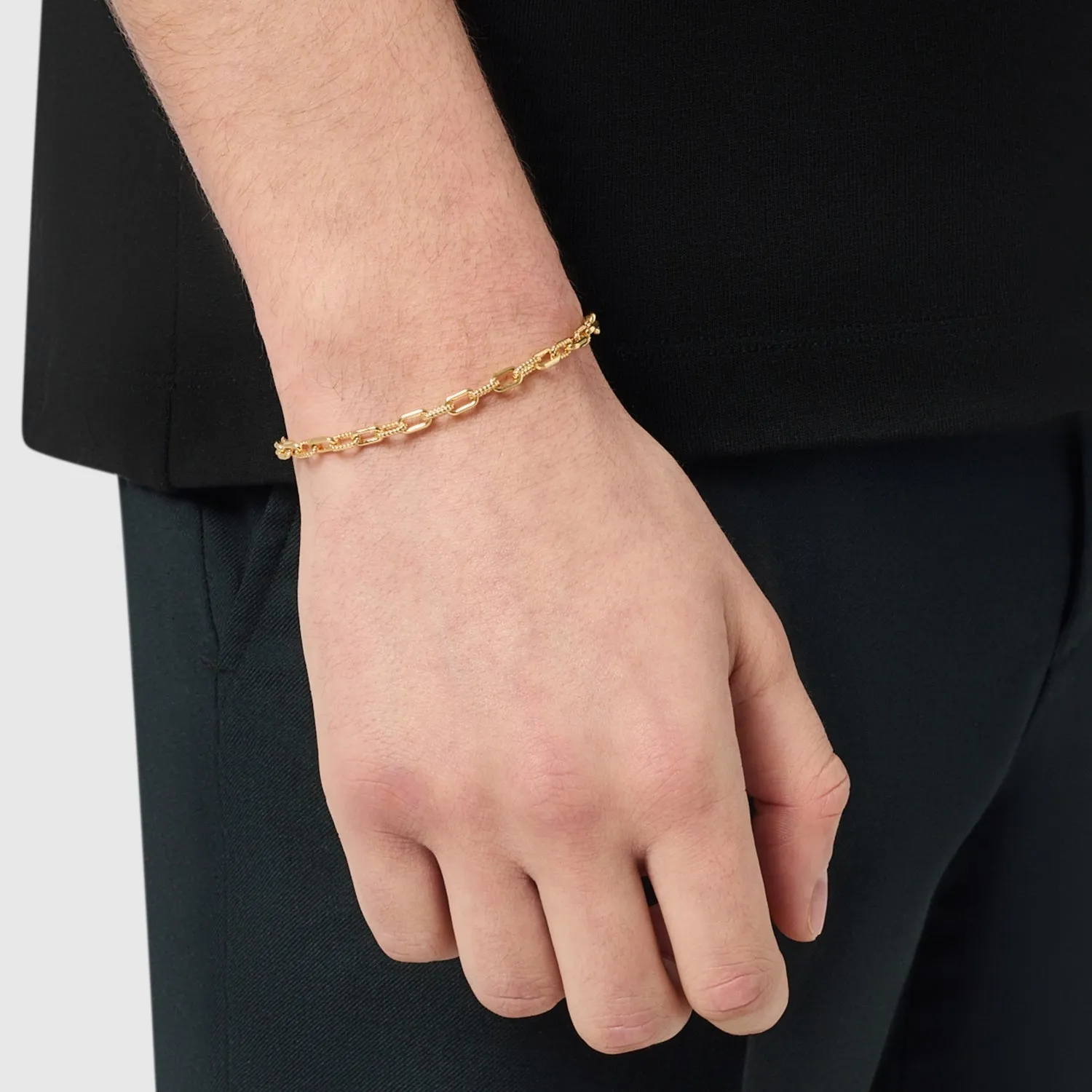 Rope Link Bracelet (Gold) sold by Craftd London product image thumbnail 2