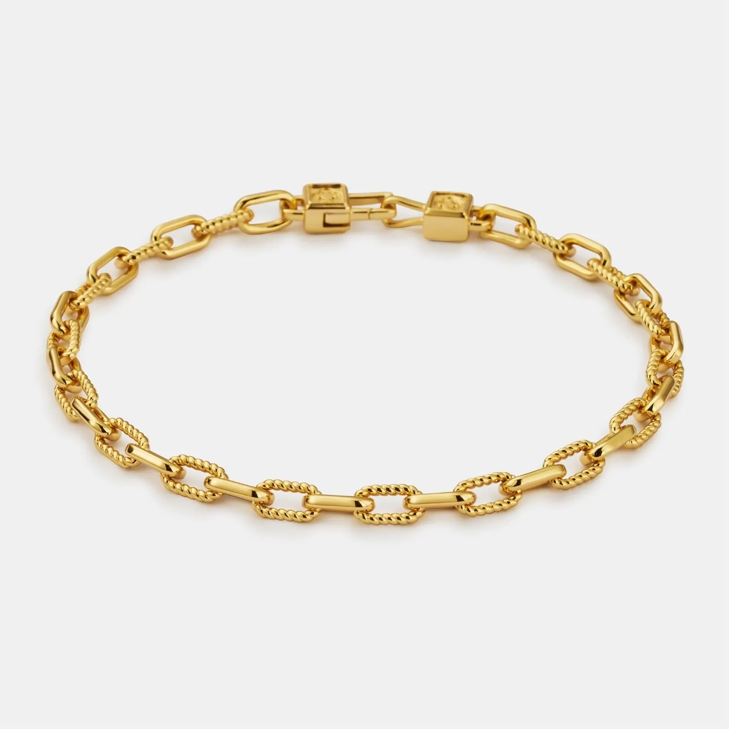 Rope Link Bracelet (Gold) sold by Craftd London