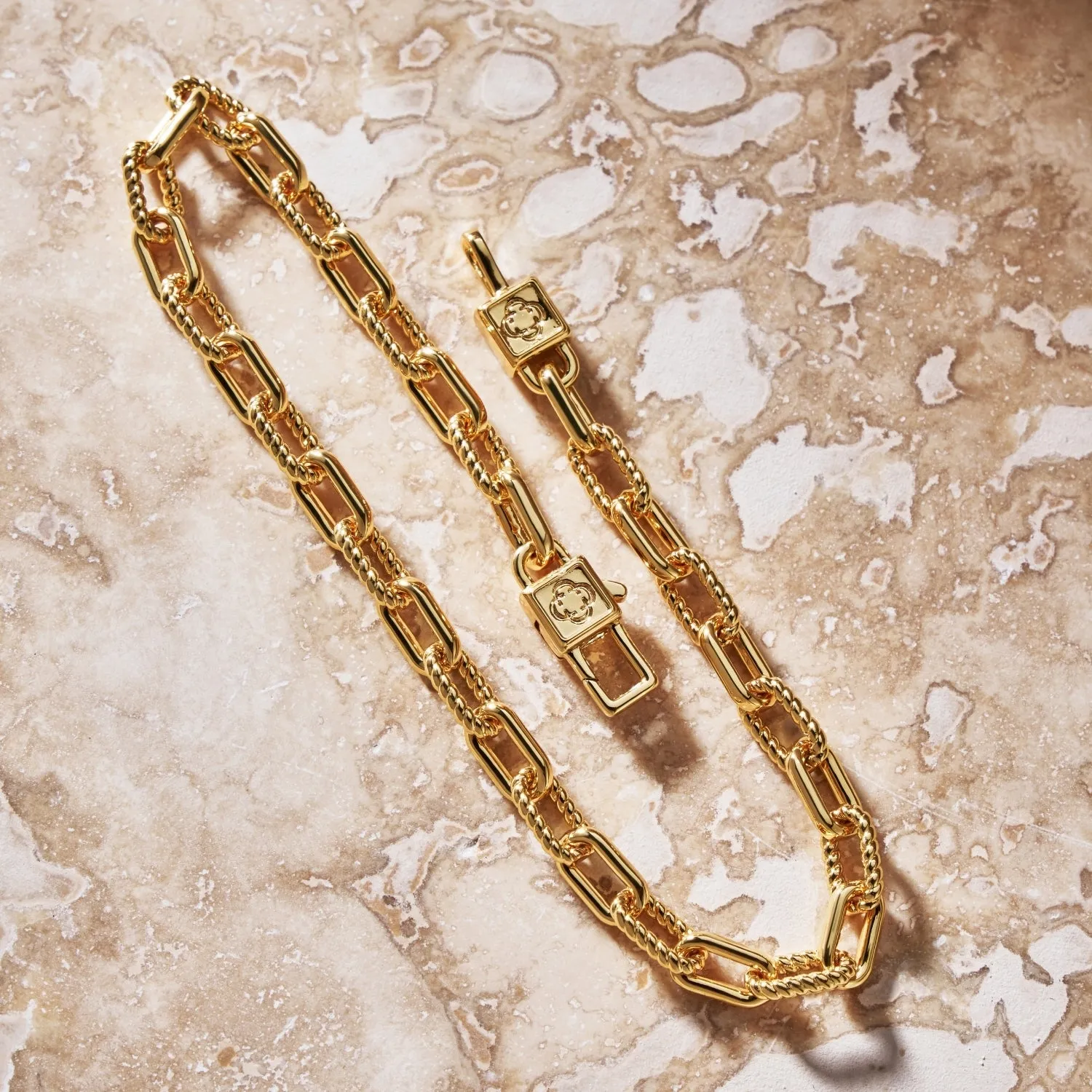 Rope Link Bracelet (Gold) sold by Craftd London product image thumbnail 4