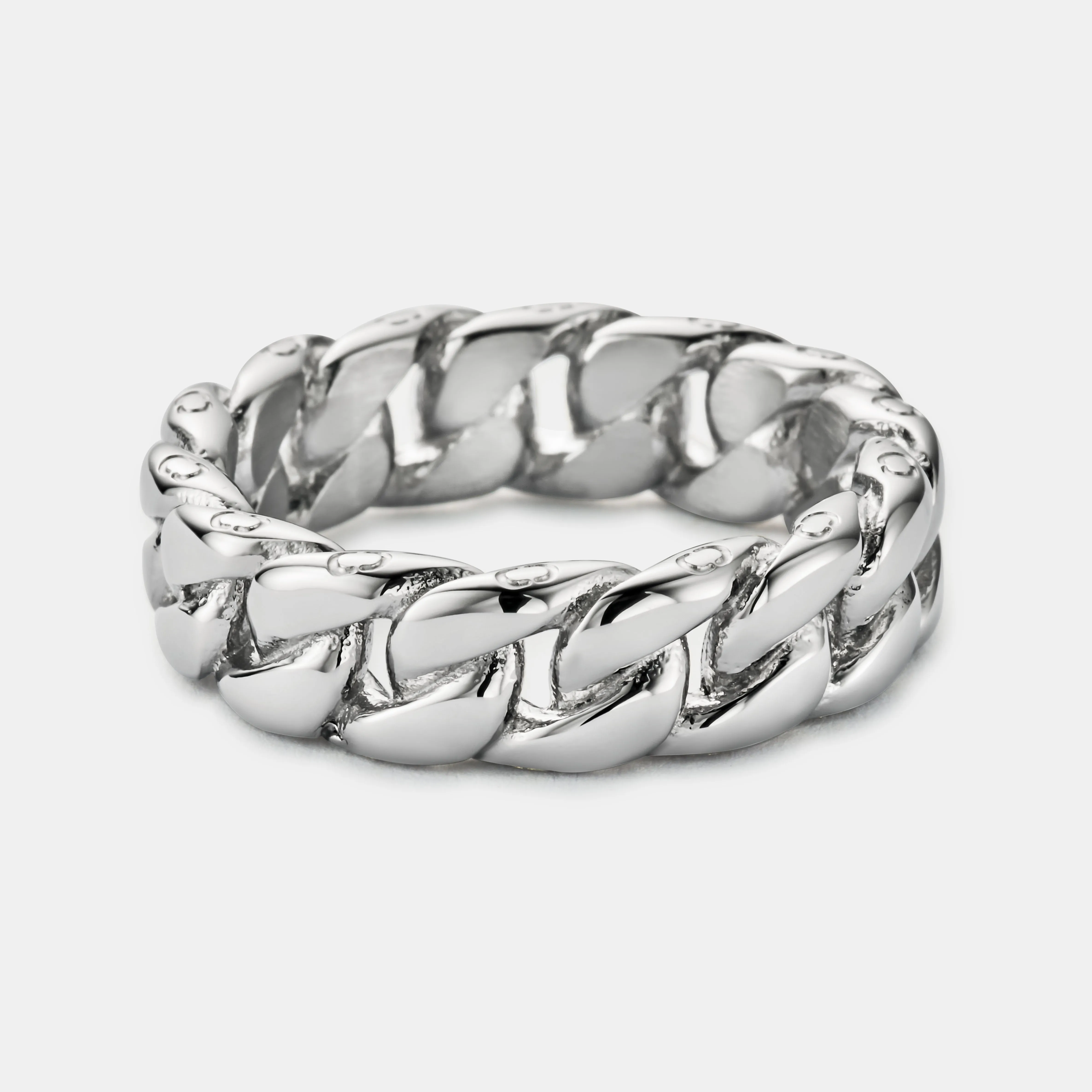 Cuban Band Ring (Silver) 6mm sold by Craftd London
