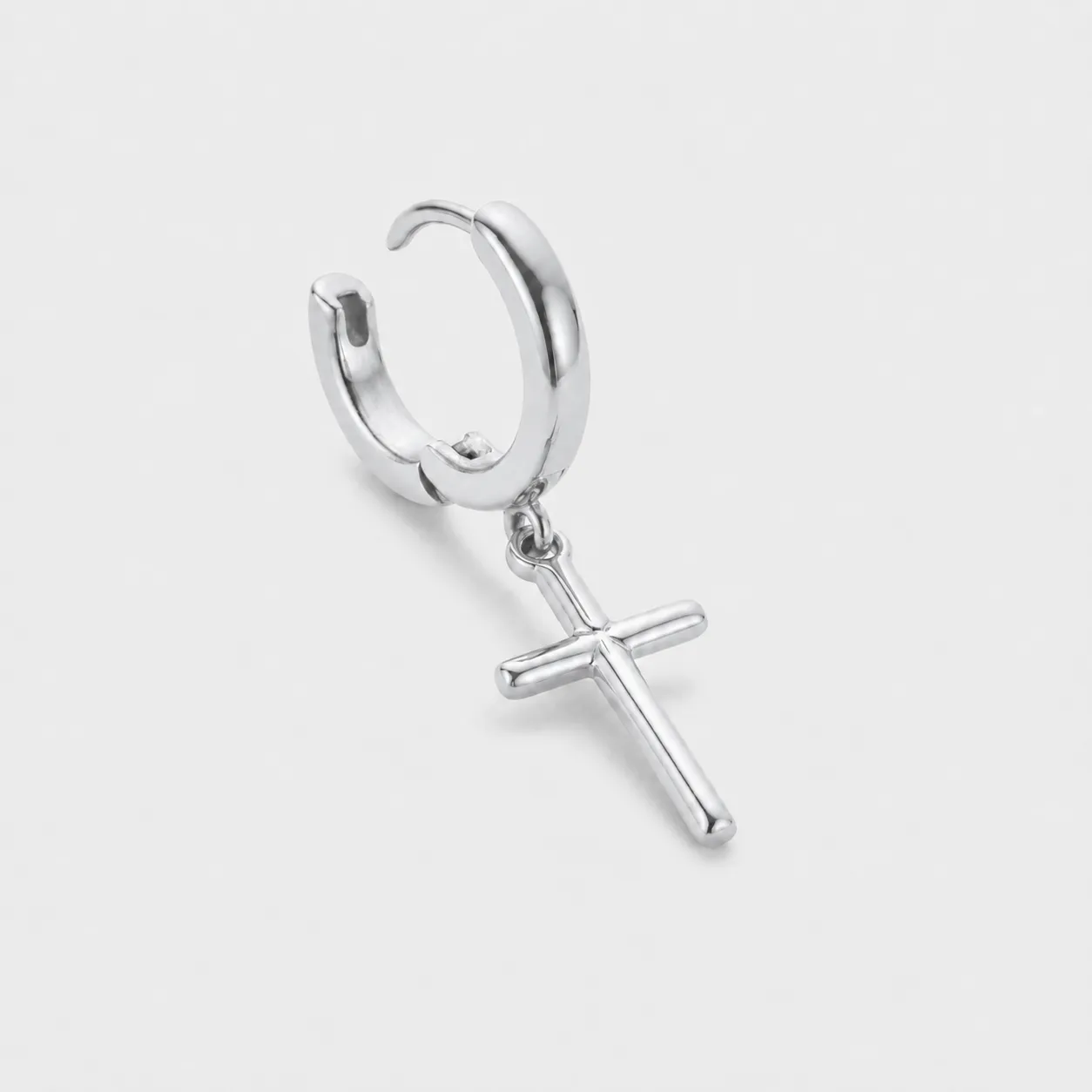 Cross Earring (Silver) sold by Craftd London product image thumbnail 4