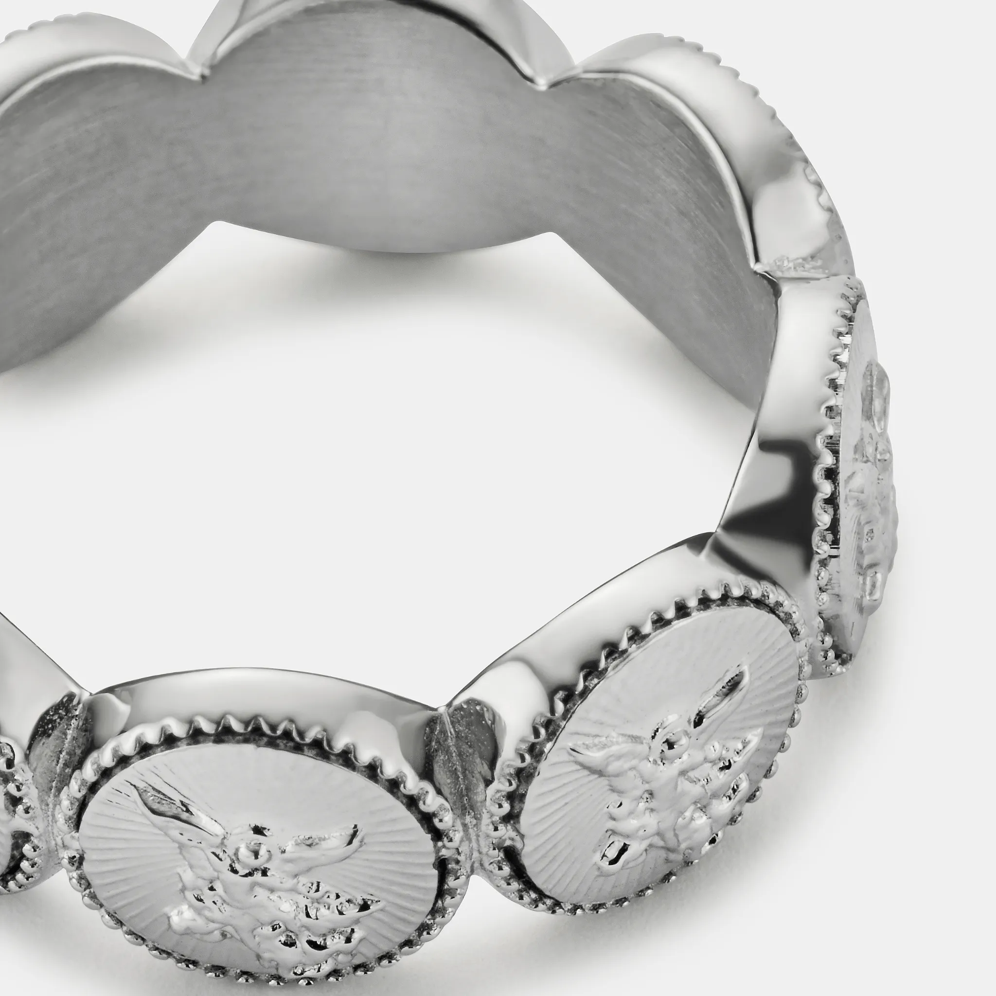 St Michael Band Ring (Silver) sold by Craftd London product image thumbnail 5